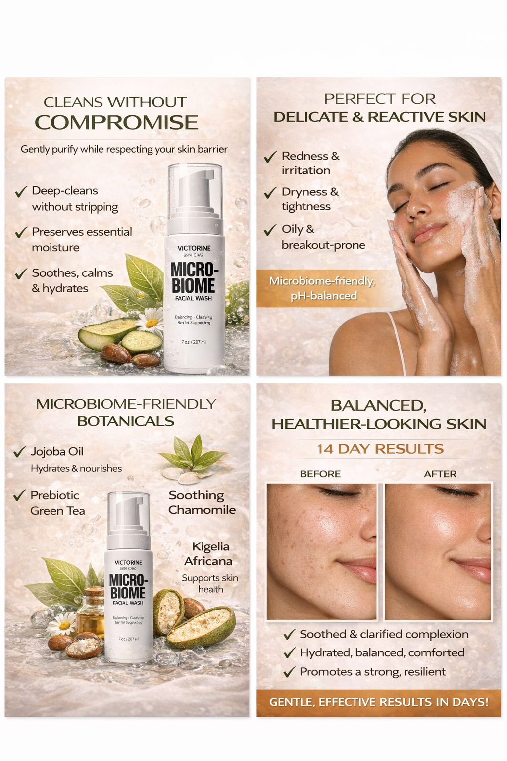 Microbiome Facial Wash details
